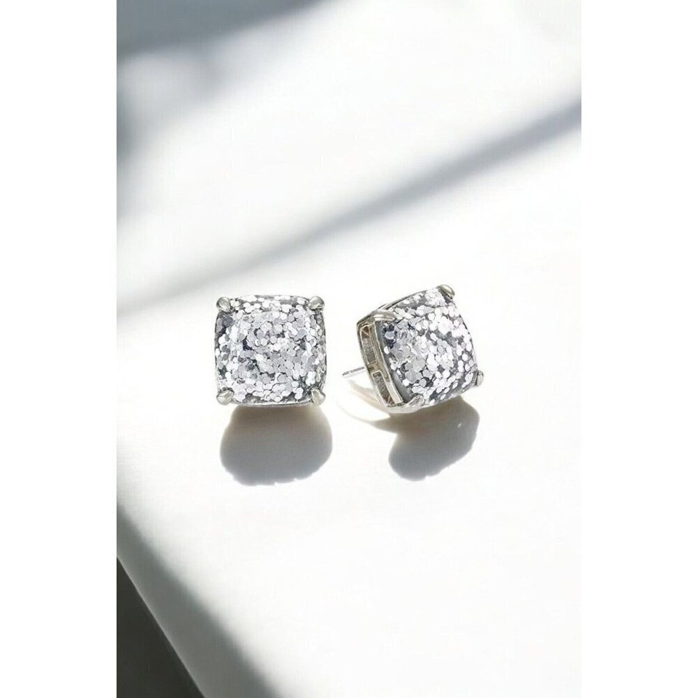 Kate Spade New York Small Square Studs Earrings Silver